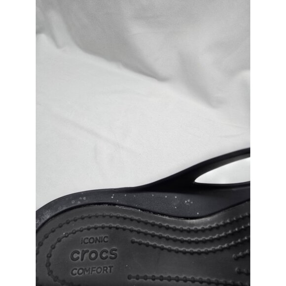 Crocs Swift water Seasonal Sandal Slide Lightweight All Black Size 8 - Picture 10 of 15